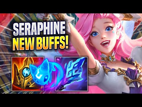 CHALLENGER TRIES SERAPHINE WITH NEW BUFFS! - Challenger Plays Seraphine SUPPORT vs Blitzcrank!
