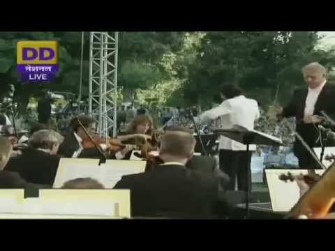 Exclusive Kashmir Concert LIVE  Zubin Mehta and Abhay Sopori with German Orchestra