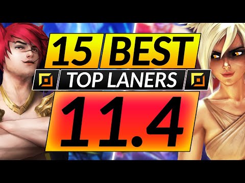15 BEST TOP LANE Champions to MAIN and RANK UP in 11.4 - Tips for Season 11 - LoL Guide