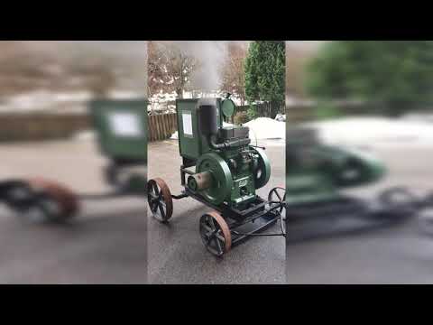 Oldtimer-Standmotor LISTER 2-Zylinder Diesel