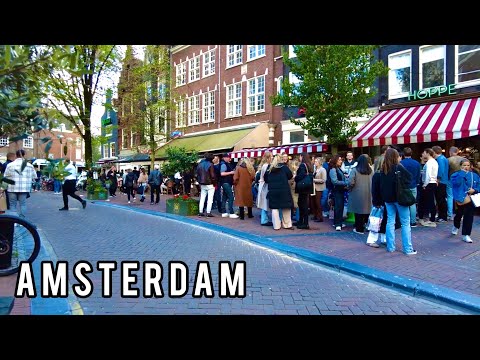 🇳🇱 A Busy Saturday in Amsterdam 4K. Netherlands Walking Tour 2022
