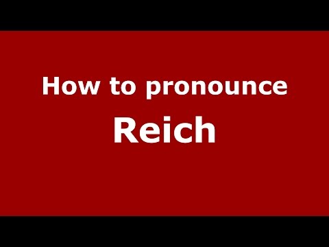 How to pronounce Reich