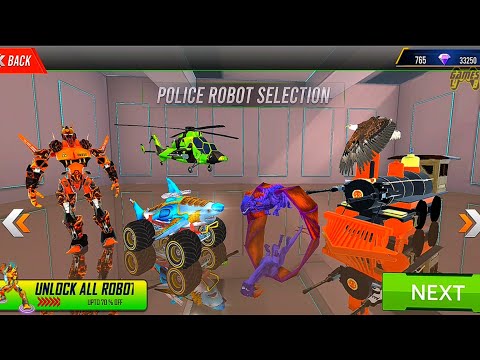Multiple Robot Transform 2022: Red Car Robot Action Battle Safe City - Android iOS Gameplay