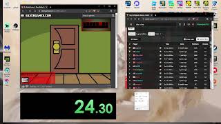 around 41.16 i think (I stopped the timer really late)