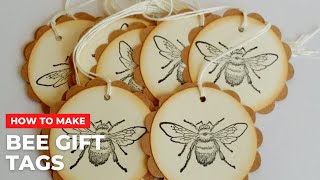 DIY Stamped Bee Gift Tags | Easy Bee-themed Tutorial
