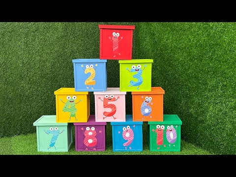 Learn to Count From 1 to 10 Learn Numbers With Surprise Boxes For Everyone| Learn To Count Numbers