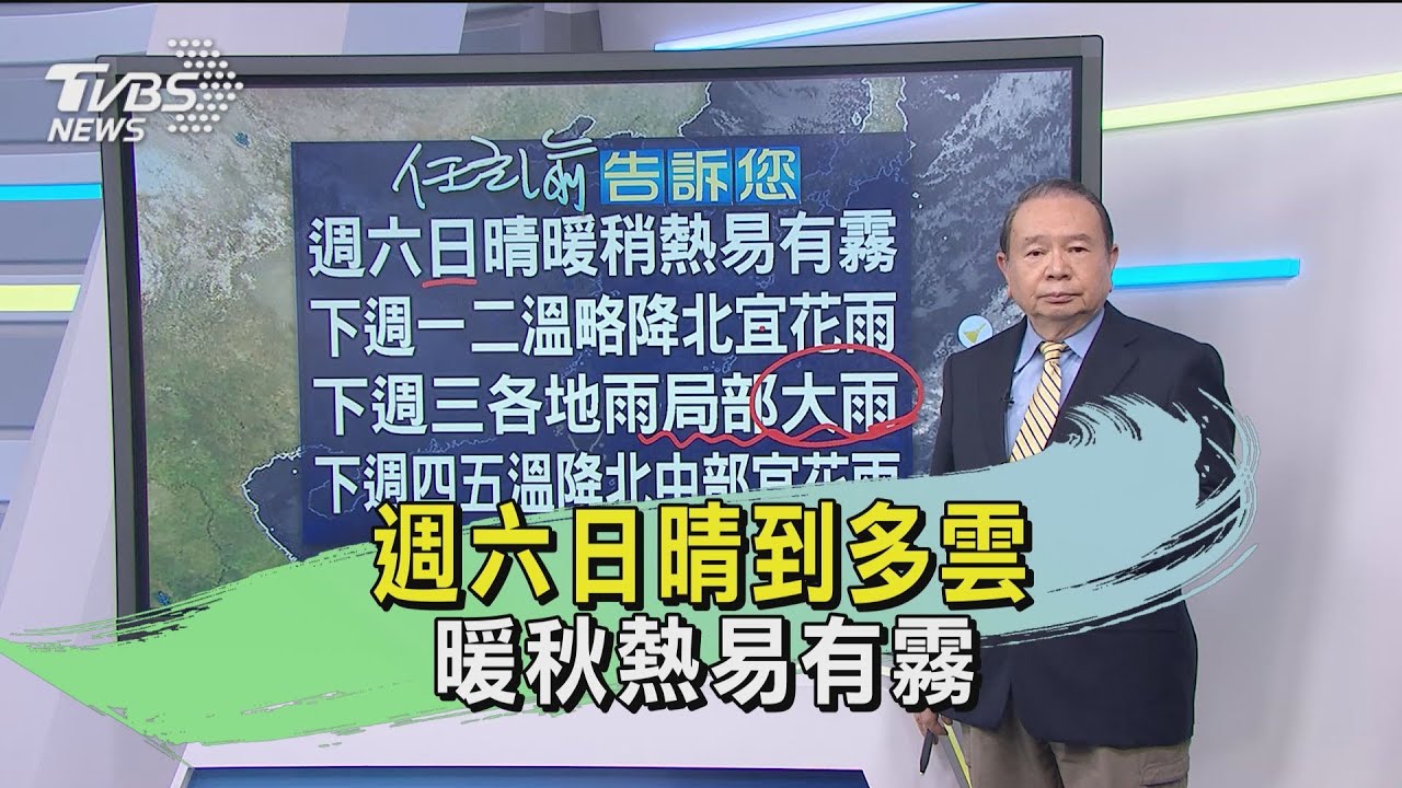 週六日晴到多雲　暖秋熱易有霧