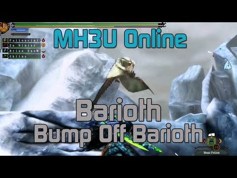 [MH3U] Monster Hunter 3 Ultimate Online - HR6 Bump Off Barioth - Barioth G RANK