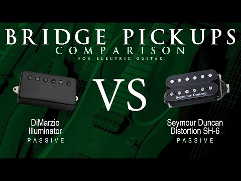 DiMarzio ILLUMINATOR vs Seymour Duncan DISTORTION SH-6 - Passive Bridge Guitar Pickup Comparison