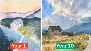 10 Years of Painting / My 3 Best Tips for Watercolor Painting