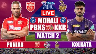 Punjab Kings v Kolkata Knight Riders Live Scores | PBKS v KKR Live Scores & Commentary | Last 9 Over