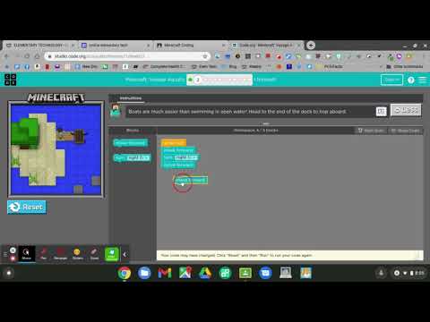 Minecraft Coding Lesson Code Org