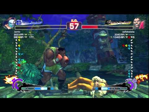 Janto [Vega] Vs ashmeista [Balrog] SSF4 AE Online Ranked Matches - PSN