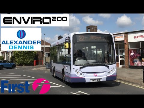 44916 First Solent ADL E200 Dart Departs Cosham Wayte Street