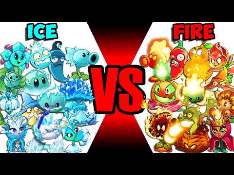 Team ICE vs FIRE - Who Will Win? - Pvz 2 China & International Version Battlez