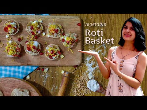 ROTI CHAAT CUPS - Vegetable Masala Roti Chaat Recipe