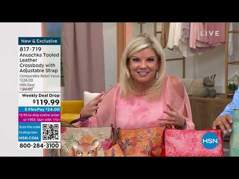 Anuschka Tooled Embossed Leather Crossbody with Adjustab...