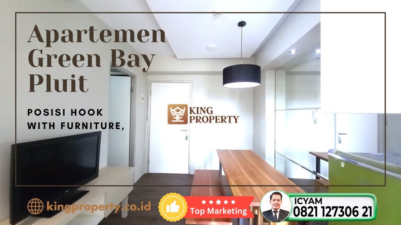 Bonus Furnished 2Br 35M2 Tower Depan Apartemen Green Bay Pluit Greenbay, Siap Huni & Strategis