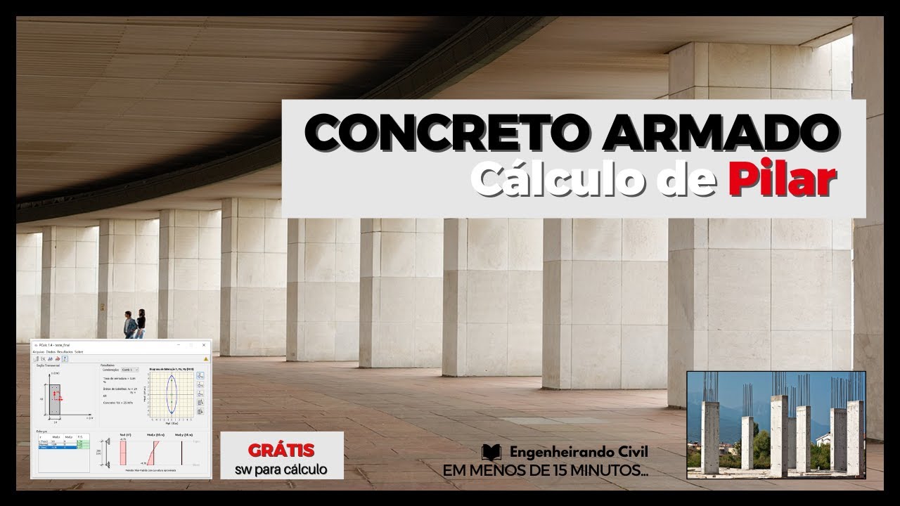 Cálculo de Pilar - Concreto Armado (com software grátis)