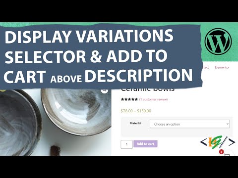 How to Move Add to Cart & Variations Selector Above Description in Single Product Pages WooCommerce