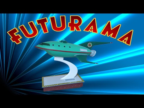 Planet Express ship with light from futurama