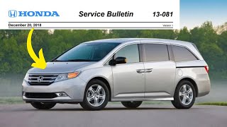 Honda Odyssey piston ring recall. Warranty extension details