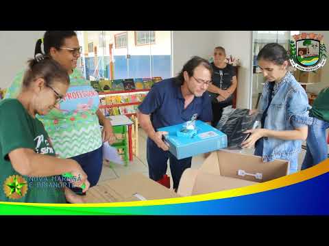 prefeitura de Nova Maringá entregou um (1) Notebook novo a cada professor