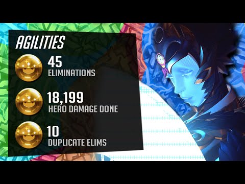 Agilities Pro DPS Echo - 45 elims! 18k DMG! [ Overwatch Season 27 Top 500 ]