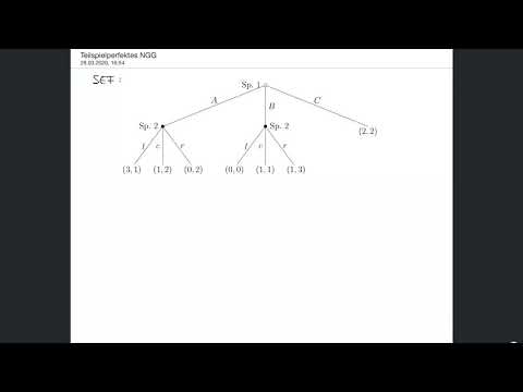 Spieltheorie | Teilspielperfekte Nashgleichgewichte bestimmen (Rückwärtsinduktion)