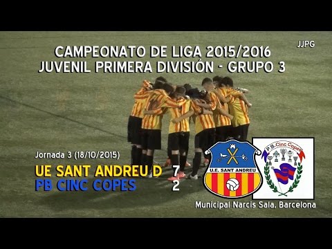 2015/2016 - Primera Juvenil - J3 - UE Sant Andreu D - Cinc Copes 7-2