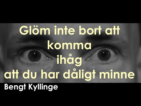 Bengt Kyllinge - Glöm inte bort att komma ihåg att du har dåligt minne