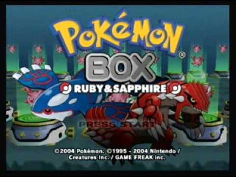 pokemon box - ruby & sapphire nintendo gamecube
