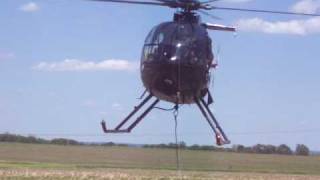 preview picture of video 'Haverfield Helicopter (Heat) lifting powerline equipment from close-up'