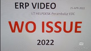 ERP-WORK ORDER ISSUE FOR FY 2022-23