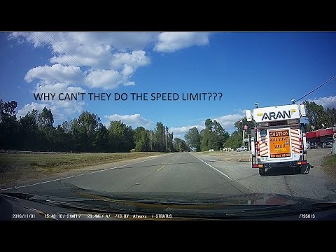 Stuck behind an ARAN Road Analyzer in Slaughter, Louisiana