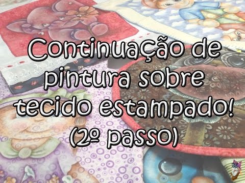 Continuação da pintura sobre tecido estampado (passo 2) | Sil Cortegozo