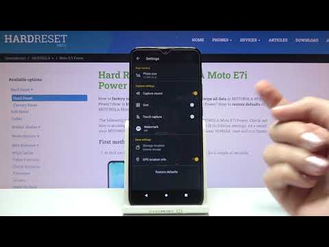 MOTOROLA Moto E7i Power and Camera Settings – Turn On/Off GridLines