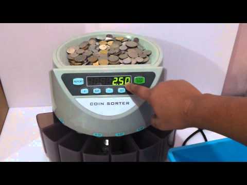 An electronic coin sorting machine
