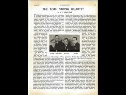 Beethoven Quartet op. 59, #1 Rasumovsky, mvt 1 - Roth String Quartet