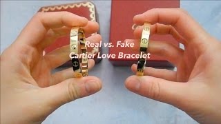 Comparison of Real vs. Fake Cartier Love Bracelet