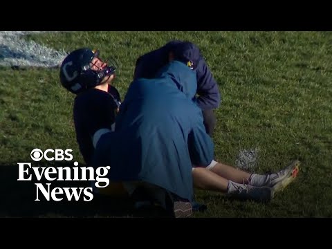 Injured quarterback finishes final college football game after cancer diagnosis