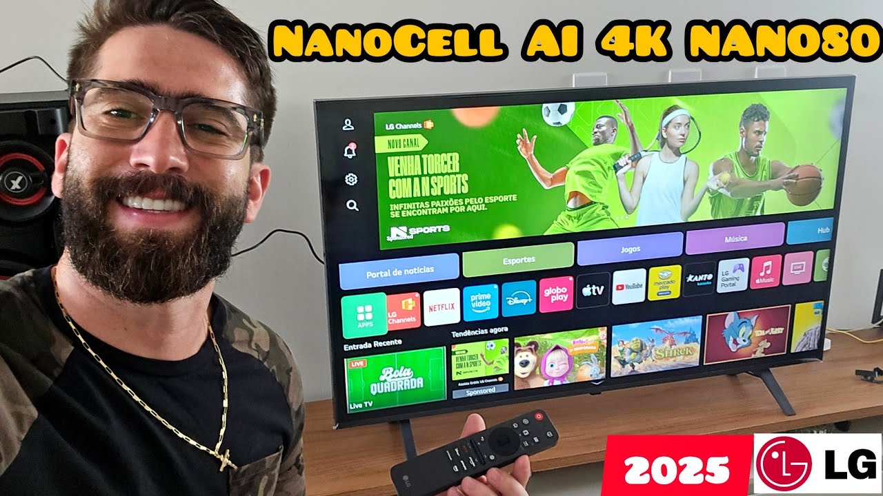 Miniatura da avaliação em vídeo de Smart TV LG Nanocell 50 polegadas 50NANOA 4K WebOS 25