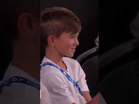 Azarenka asks if Djokovic's son can replace Murray on her doubles team 🤣 #AusOpen #Shorts