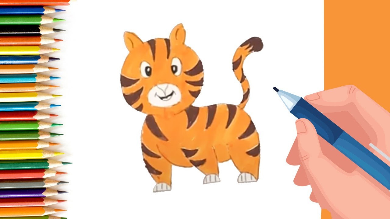 How to draw tiger cub