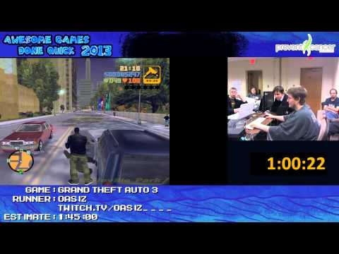 Grand Theft Auto 3 - SPEED RUN in 1:31:14 [PC] *Live at AGDQ 2013*