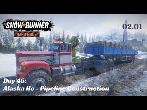 SnowRunner Hard Mode - R02 E01 - Pipeline Construction