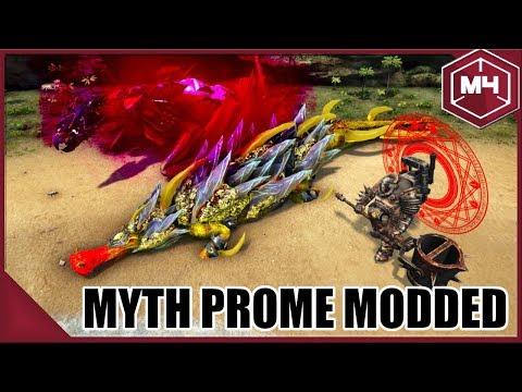 ARK Myth Prome Modded - Vandals and MYTH DragonSparrow! Myth Dragon BOSS Battle! (Episode 21)