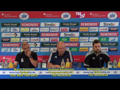 6. Spieltag Die Pressekonfrenz TSG Neustrelitz - Blau Weiß Berlin