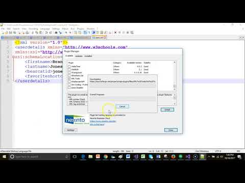 Validate XML with XSD in Notepad++