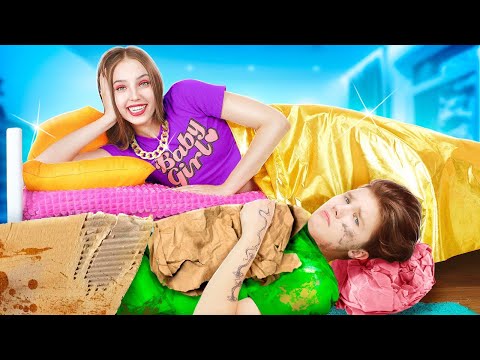 Giga Rich Sister VS Poor Brother || Broke Girl in a Royal Family